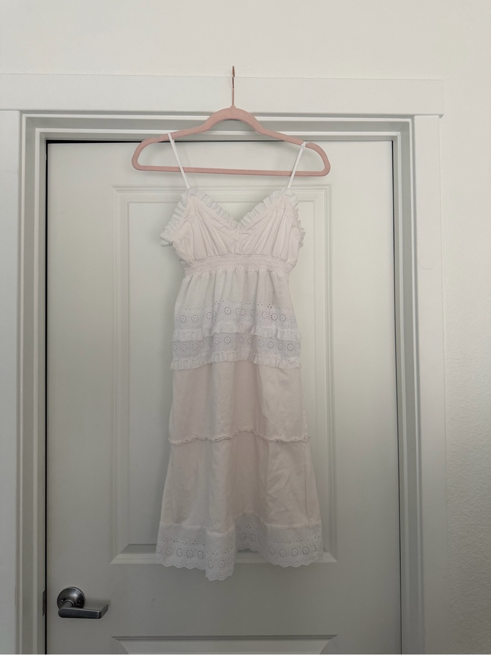 White Eyelet Midi Sundress